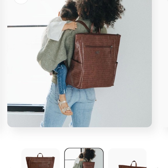 Freshly Picked Brown Croc Baby Diaper bag - Picture 3 of 6